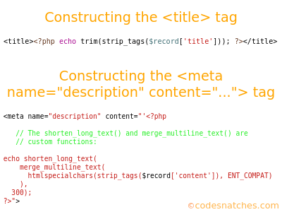 A representative image for the article An Automated Way to Add HTML Title and Meta Tags to Help SEO for a Database Driven Website