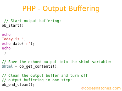 A representative image for the article Assigning results of the PHP echo statement(s) to a value of a variable